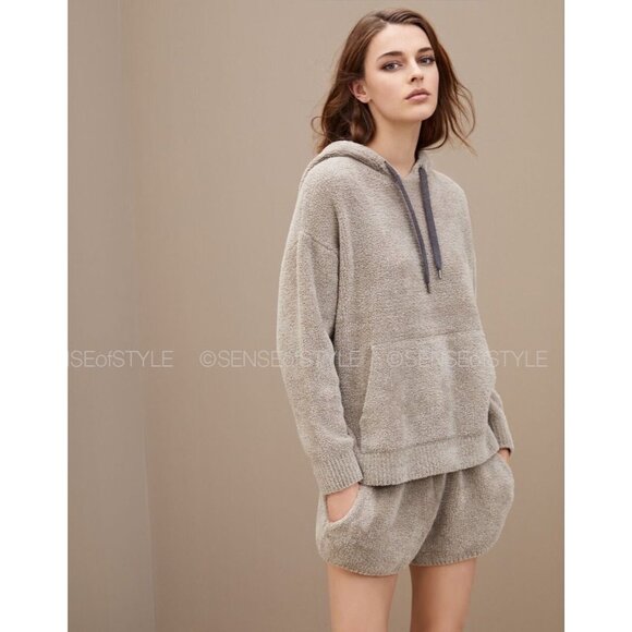 Brunello Cucinelli Cashmere Metallic Teddy Sweatshirt Top Sweater Size M - Picture 8 of 11